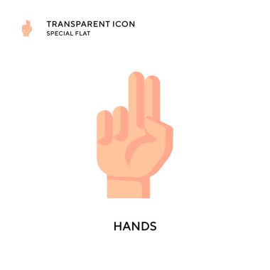 Eller vektör simgesi. Düz çizim. EPS 10 vektörü.