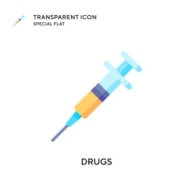 Uyuşturucu vektör ikonu. Düz çizim. EPS 10 vektörü.