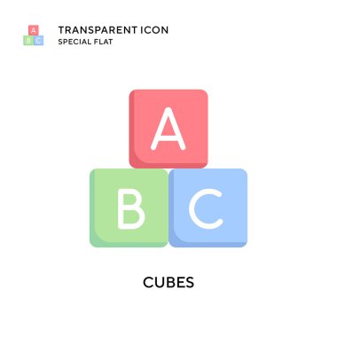 Küpler vektör simgesi. Düz çizim. EPS 10 vektörü.