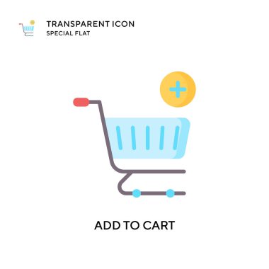 Taşıyıcı vektör simgesine ekle. Düz çizim. EPS 10 vektörü.