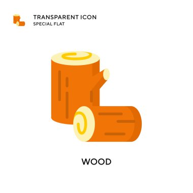 Tahta vektör simgesi. Düz çizim. EPS 10 vektörü.