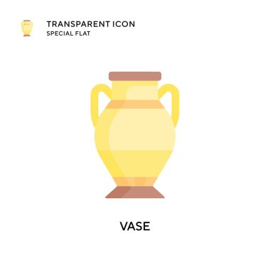 Vazo vektör simgesi. Düz çizim. EPS 10 vektörü.