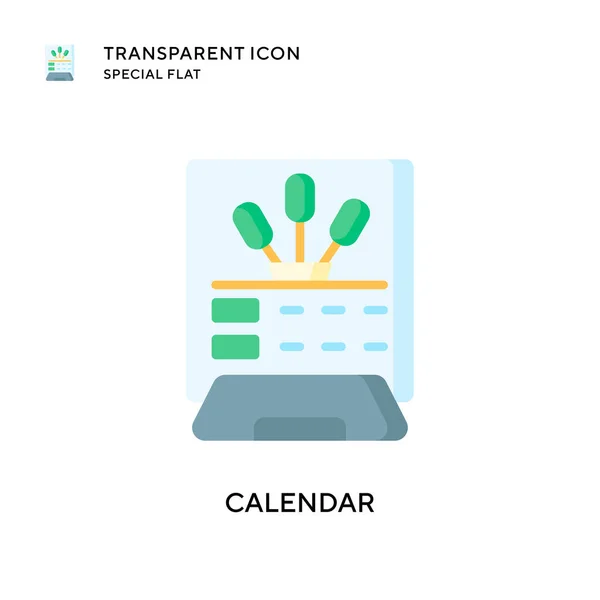 Icono Vector Calendario Ilustración Estilo Plano Eps Vector — Archivo Imágenes Vectoriales