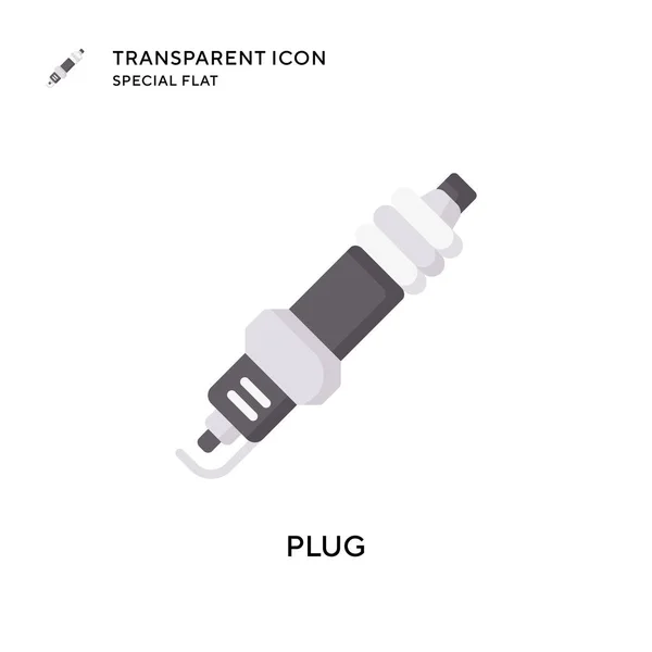 Plug Vektor Symbol Flache Illustration Eps Vektor — Stockvektor