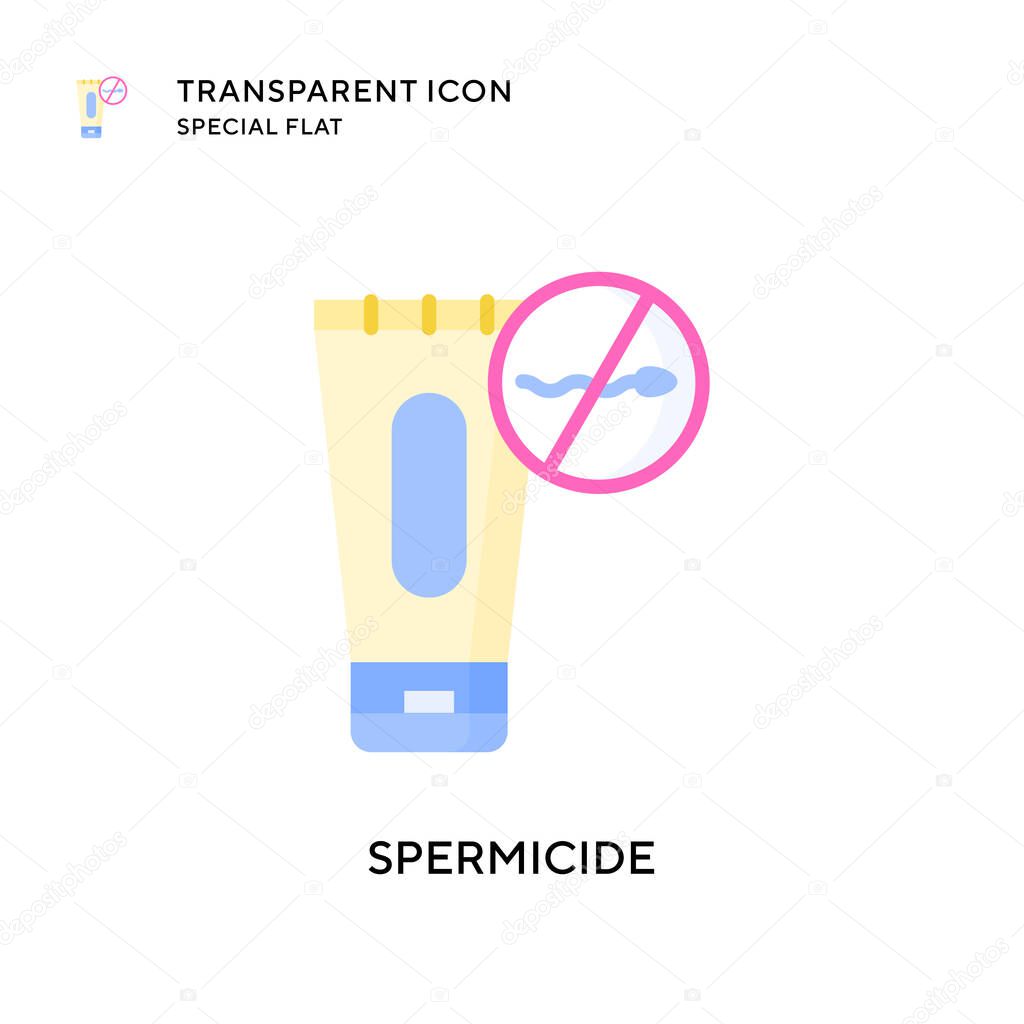 Spermicide vector icon. Flat style illustration. EPS 10 vector.