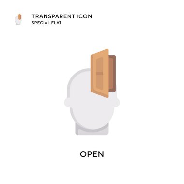 Vektör simgesini aç. Düz çizim. EPS 10 vektörü.