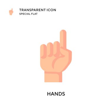 Eller vektör simgesi. Düz çizim. EPS 10 vektörü.