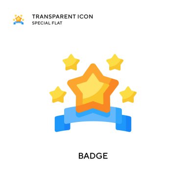 Rozet vektör simgesi. Düz çizim. EPS 10 vektörü.