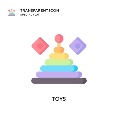 Oyuncaklar vektör simgesi. Düz çizim. EPS 10 vektörü.