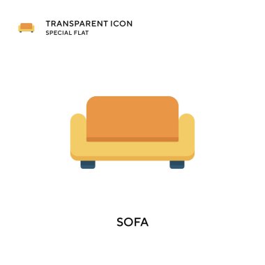 Koltuk vektör simgesi. Düz çizim. EPS 10 vektörü.