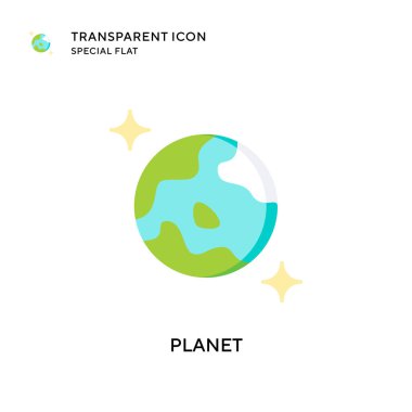 Gezegen vektör simgesi. Düz çizim. EPS 10 vektörü.