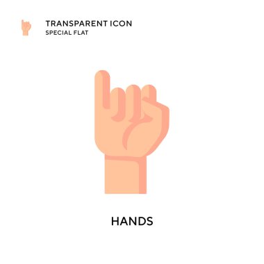 Eller vektör simgesi. Düz çizim. EPS 10 vektörü.