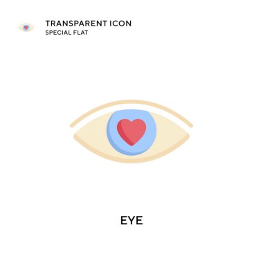 Göz vektör simgesi. Düz çizim. EPS 10 vektörü.