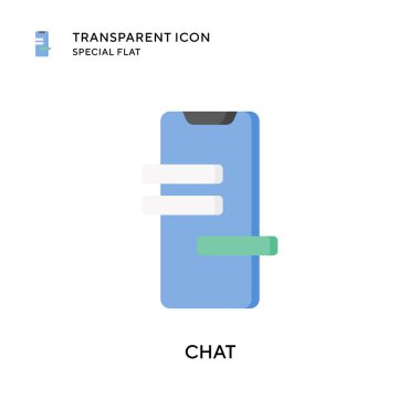 Sohbet vektörü simgesi. Düz çizim. EPS 10 vektörü.