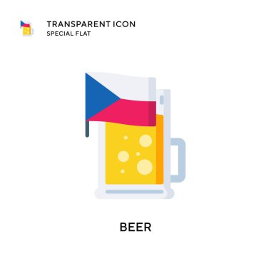 Bira vektör simgesi. Düz çizim. EPS 10 vektörü.