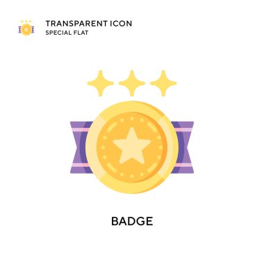 Rozet vektör simgesi. Düz çizim. EPS 10 vektörü.