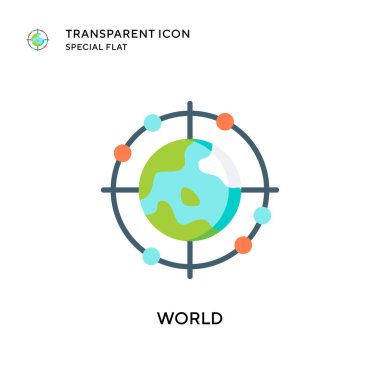 Dünya vektör simgesi. Düz çizim. EPS 10 vektörü.