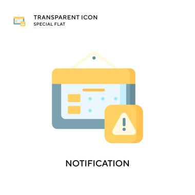 Uyarı vektör simgesi. Düz çizim. EPS 10 vektörü.
