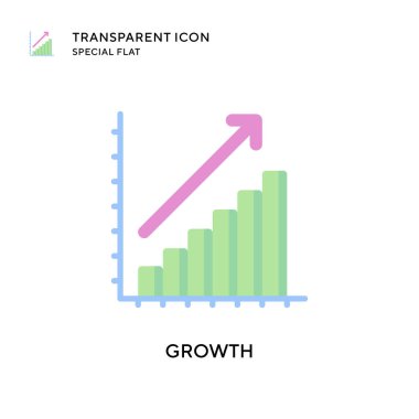 Büyüme vektör simgesi. Düz çizim. EPS 10 vektörü.