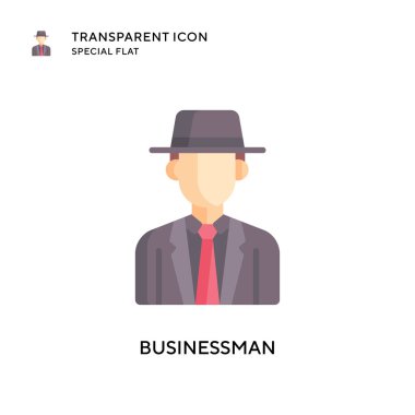 İş adamı vektör simgesi. Düz çizim. EPS 10 vektörü.