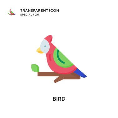 Kuş vektör simgesi. Düz çizim. EPS 10 vektörü.