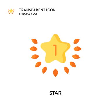 Yıldız vektör simgesi. Düz çizim. EPS 10 vektörü.