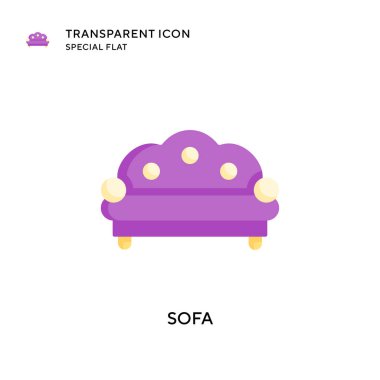 Koltuk vektör simgesi. Düz çizim. EPS 10 vektörü.