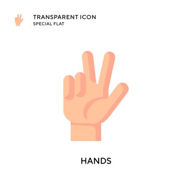 Eller vektör simgesi. Düz çizim. EPS 10 vektörü.