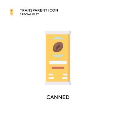 Konserve vektör simgesi. Düz çizim. EPS 10 vektörü.