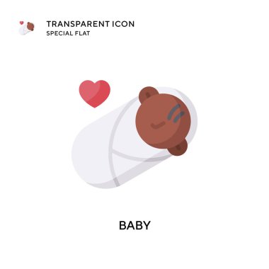 Bebek vektör ikonu. Düz çizim. EPS 10 vektörü.