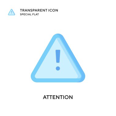 Dikkat vektör simgesi. Düz çizim. EPS 10 vektörü.