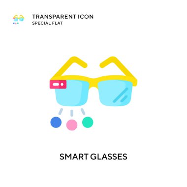 Akıllı gözlük vektör simgesi. Düz çizim. EPS 10 vektörü.