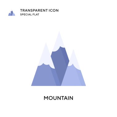 Dağ vektör simgesi. Düz çizim. EPS 10 vektörü.