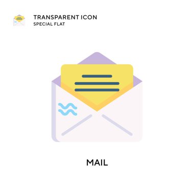 Posta vektör simgesi. Düz çizim. EPS 10 vektörü.