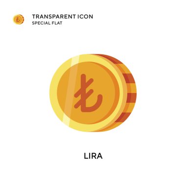 Lira vektör simgesi. Düz çizim. EPS 10 vektörü.