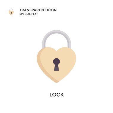 Vektör simgesini kilitle. Düz çizim. EPS 10 vektörü.