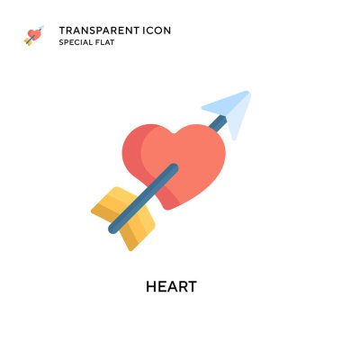 Kalp vektör simgesi. Düz çizim. EPS 10 vektörü.