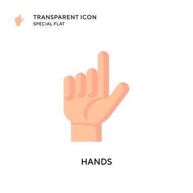 Eller vektör simgesi. Düz çizim. EPS 10 vektörü.