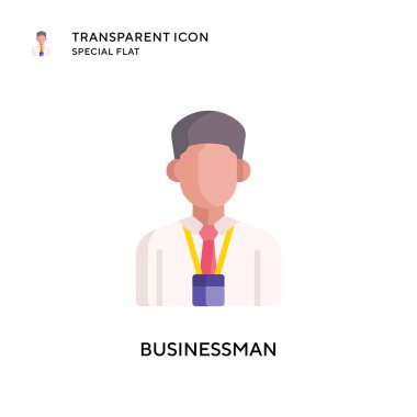 İş adamı vektör simgesi. Düz çizim. EPS 10 vektörü.