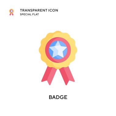 Rozet vektör simgesi. Düz çizim. EPS 10 vektörü.