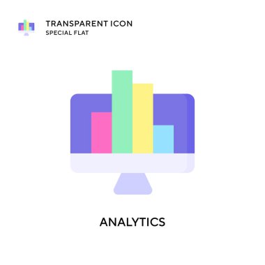 Analitik vektör simgesi. Düz çizim. EPS 10 vektörü.