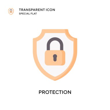 Koruma vektör simgesi. Düz çizim. EPS 10 vektörü.
