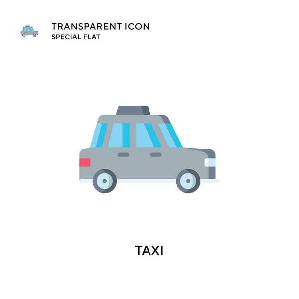 Icône Vectorielle Taxi Illustration Style Plat Vecteur Eps — Image vectorielle