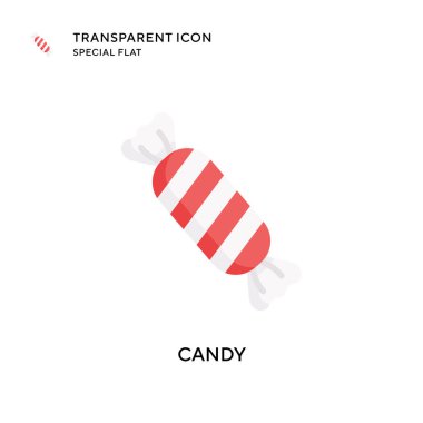 Şeker vektör simgesi. Düz çizim. EPS 10 vektörü.