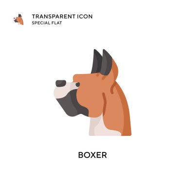 Boxer vektör simgesi. Düz çizim. EPS 10 vektörü.