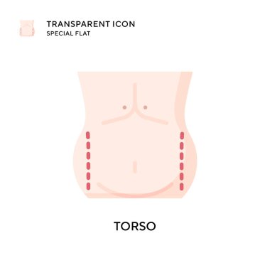 Gövde vektör simgesi. Düz çizim. EPS 10 vektörü.