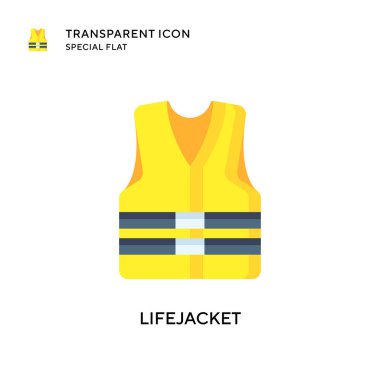 Can yeleği vektör simgesi. Düz çizim. EPS 10 vektörü.