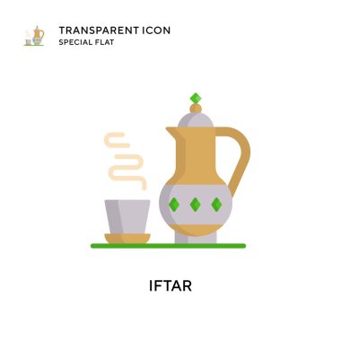 İftar vektör simgesi. Düz çizim. EPS 10 vektörü.