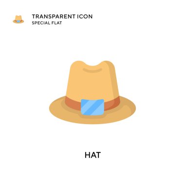 Şapka vektör simgesi. Düz çizim. EPS 10 vektörü.