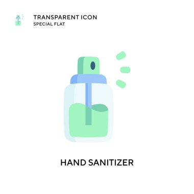 El dezenfektanı vektör ikonu. Düz çizim. EPS 10 vektörü.